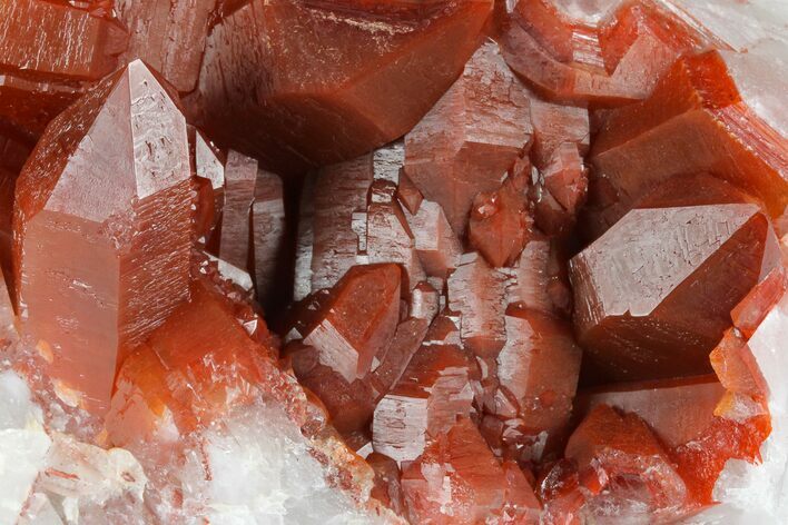 Natural, Red Quartz Crystal Cluster - Morocco #181566